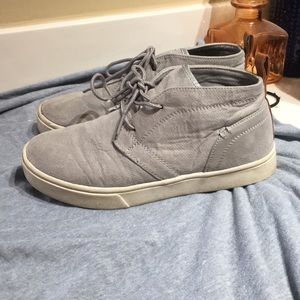 Gray suede sneakers
